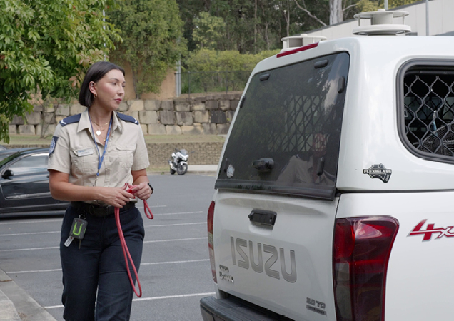 RSPCA Qld Inspector with vehicle.